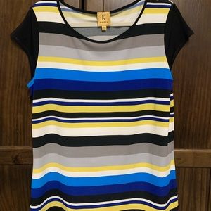 kasper Womens Size Large striped poly/ spandex- size 14